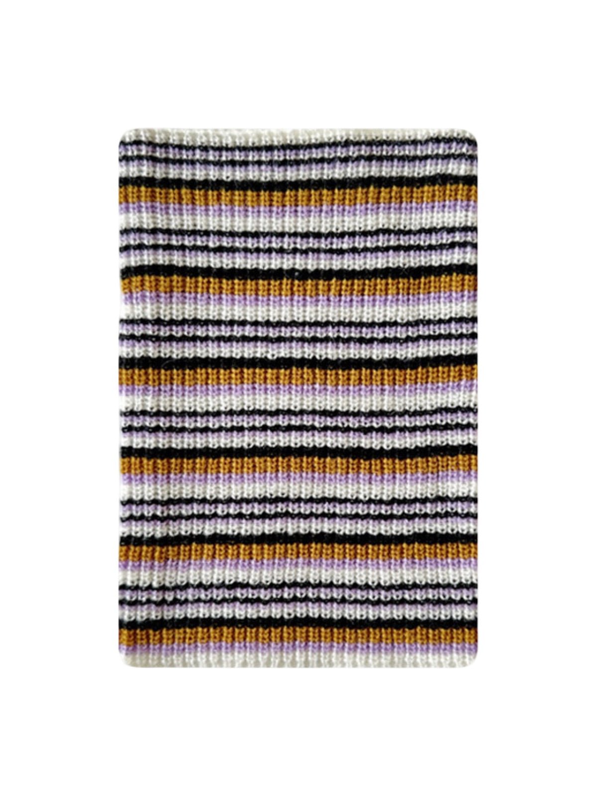Cache - cou tricoté rayé, laine et acrylique, col doux hiver, protection cou, chaleur cocooning pour femme, modèle Birkane - Cache - cou - Multicolore 2