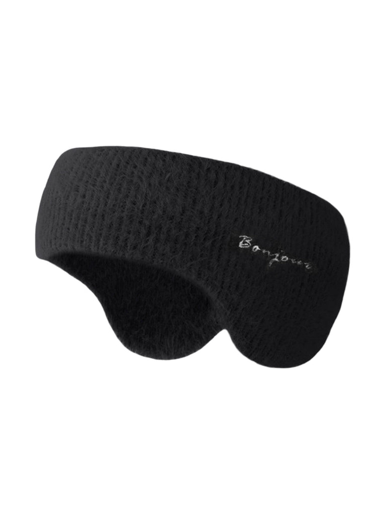 Cache - oreilles chaud hiver, bandeau doux femme, fausse fourrure vison, maintien oreilles, accessoire ski, extérieur, confortable, léger, modèle Vénissa - Cache - oreilles - Noir