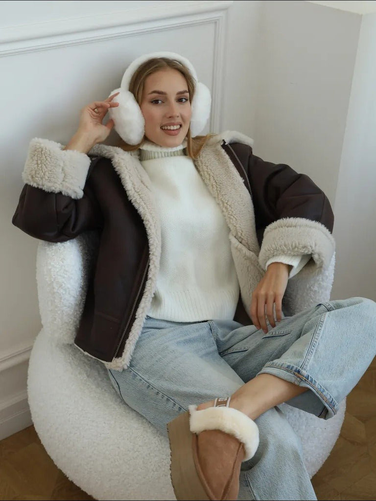 Cache - oreilles doux en fausse fourrure, accessoire chaud pour l’hiver, cache - oreilles pliable et léger, protection contre le froid et le vent, confort moelleux, modèle Jound - Cache - oreilles - Blanc