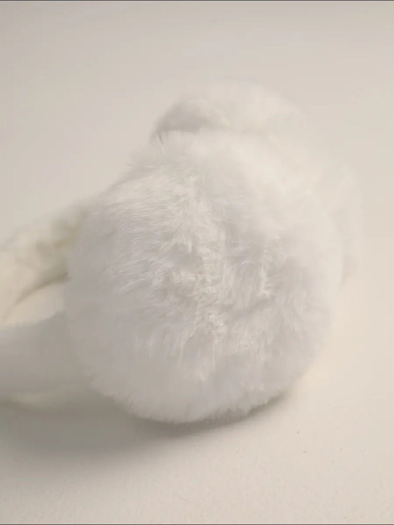 Cache - oreilles doux en fausse fourrure, accessoire chaud pour l’hiver, cache - oreilles pliable et léger, protection contre le froid et le vent, confort moelleux, modèle Jound - Cache - oreilles - Blanc