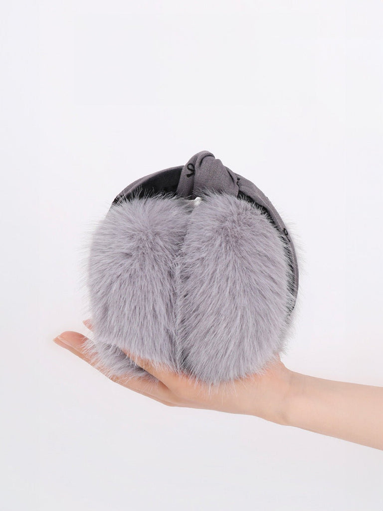 Cache - oreilles doux hiver femme, cache - oreilles chaud pliable, serre - tête en fausse fourrure, cache - oreilles moelleux, protection anti - froid élégante, modèle Josiane - Cache - oreilles - Gris