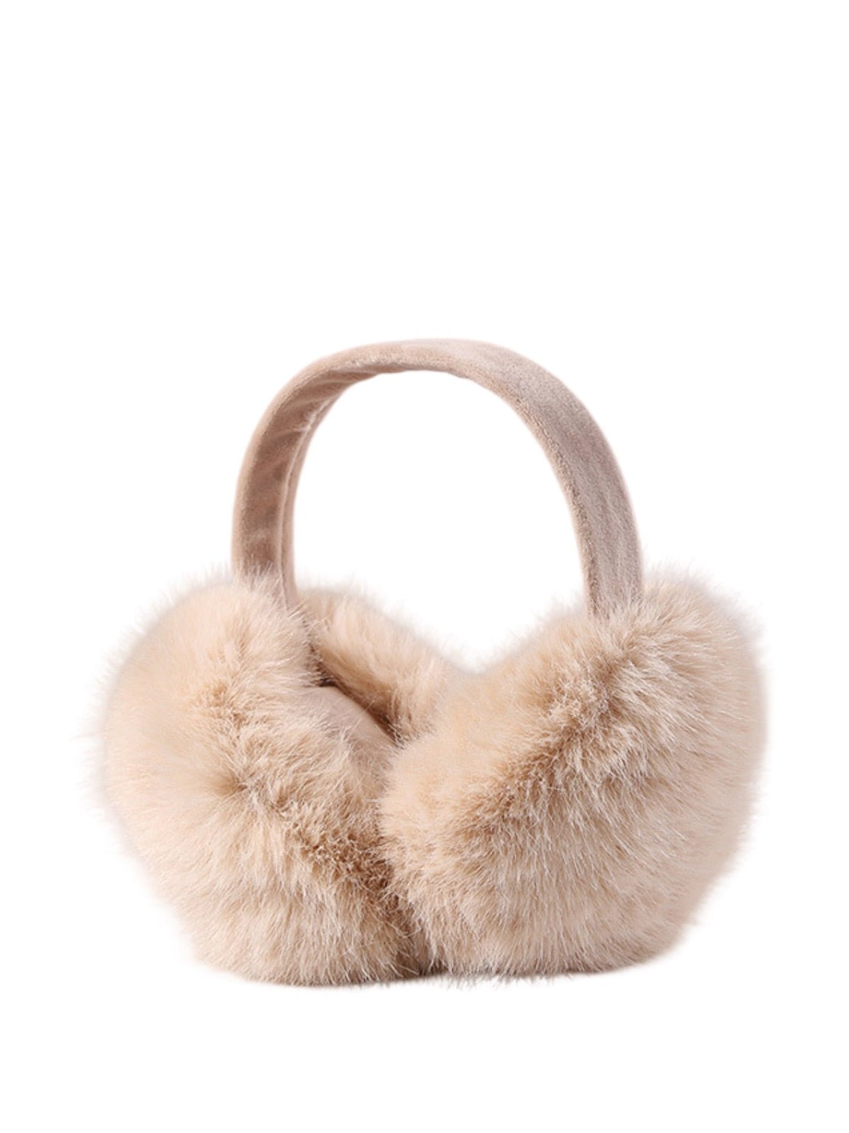 Cache - oreilles femme hiver, doux et chaud, imitation fourrure, pliable et portable, protection anti - froid, confort quotidien, modèle Kevia - Cache - oreilles - Beige