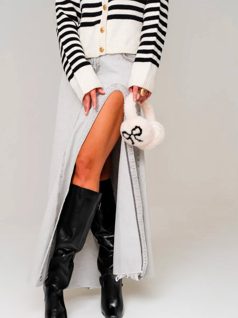 Cache - oreilles femme hiver, fourrure douce éco, motif nœud contrasté, confort thermique, protection vent et froid, accessoire mode cocooning, modèle Diksi - Cache - oreilles - Blanc