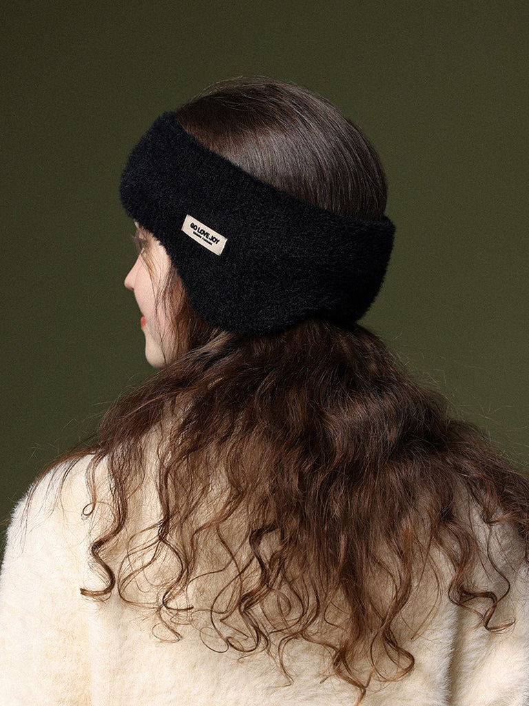 Cache - oreilles hiver doux, bandeau chaud, protection anti - froid, confort moelleux, accessoire de sport, style décontracté, modèle Sadire - Cache - oreilles - Noir