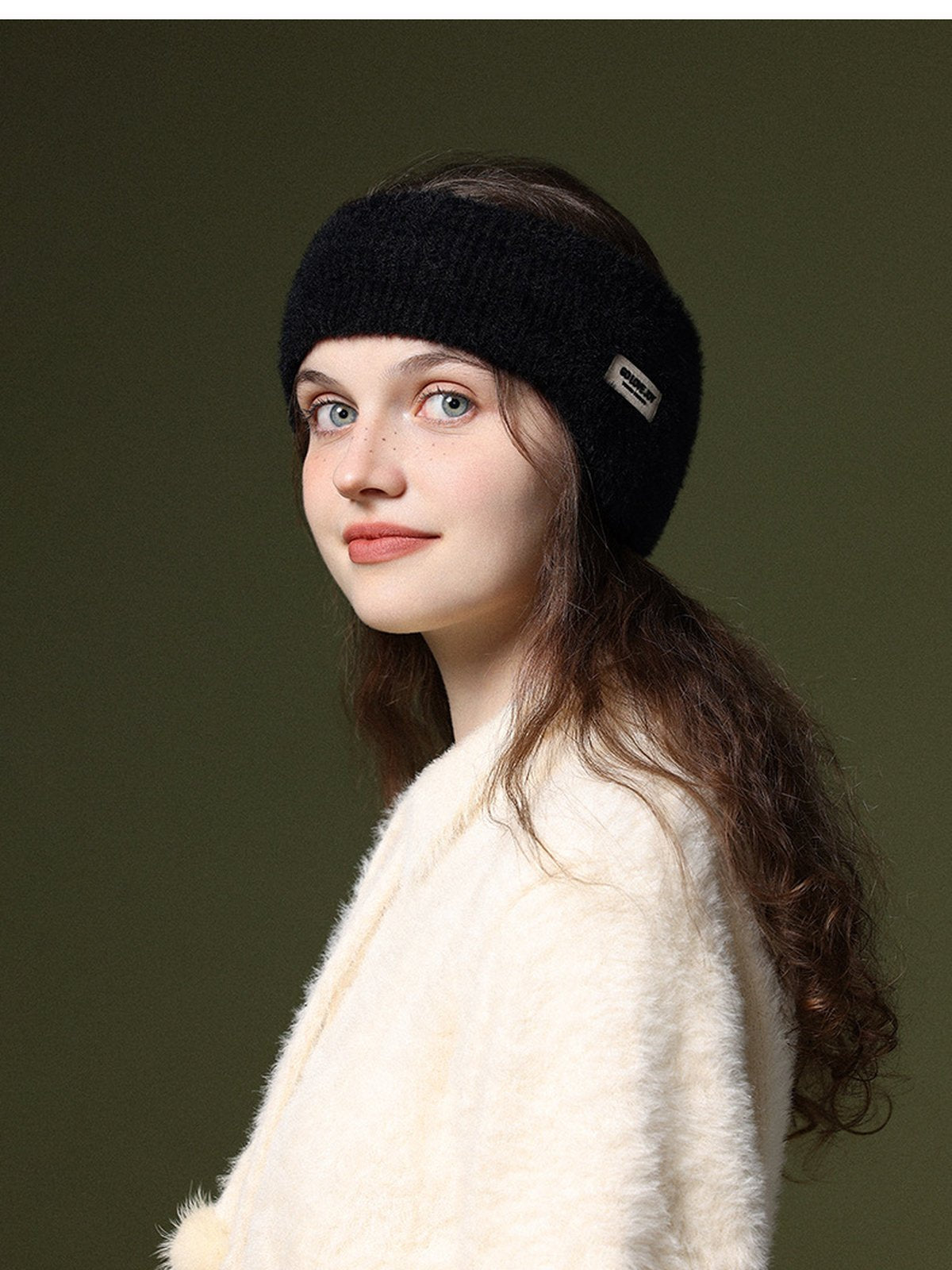 Cache - oreilles hiver doux, bandeau chaud, protection anti - froid, confort moelleux, accessoire de sport, style décontracté, modèle Sadire - Cache - oreilles - Noir