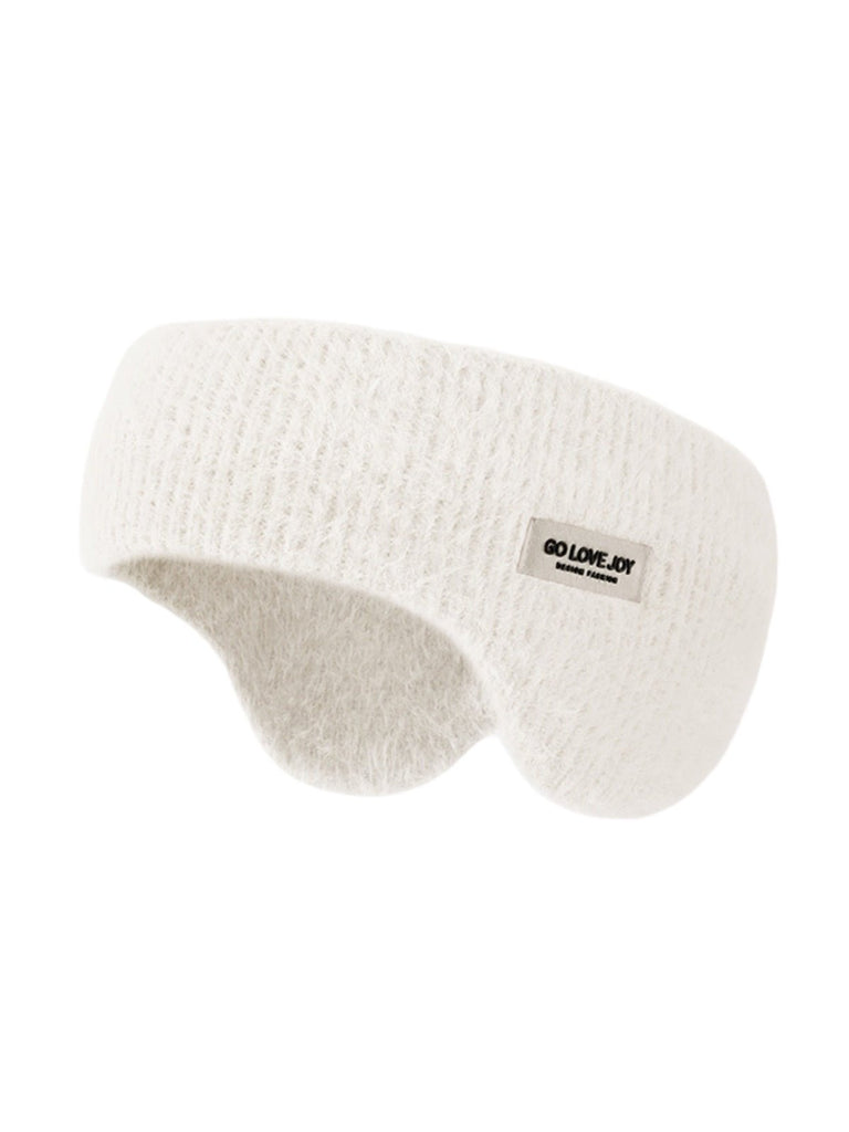 Cache - oreilles hiver doux, bandeau chaud, protection anti - froid, confort moelleux, accessoire de sport, style décontracté, modèle Sadire - Cache - oreilles - Blanc