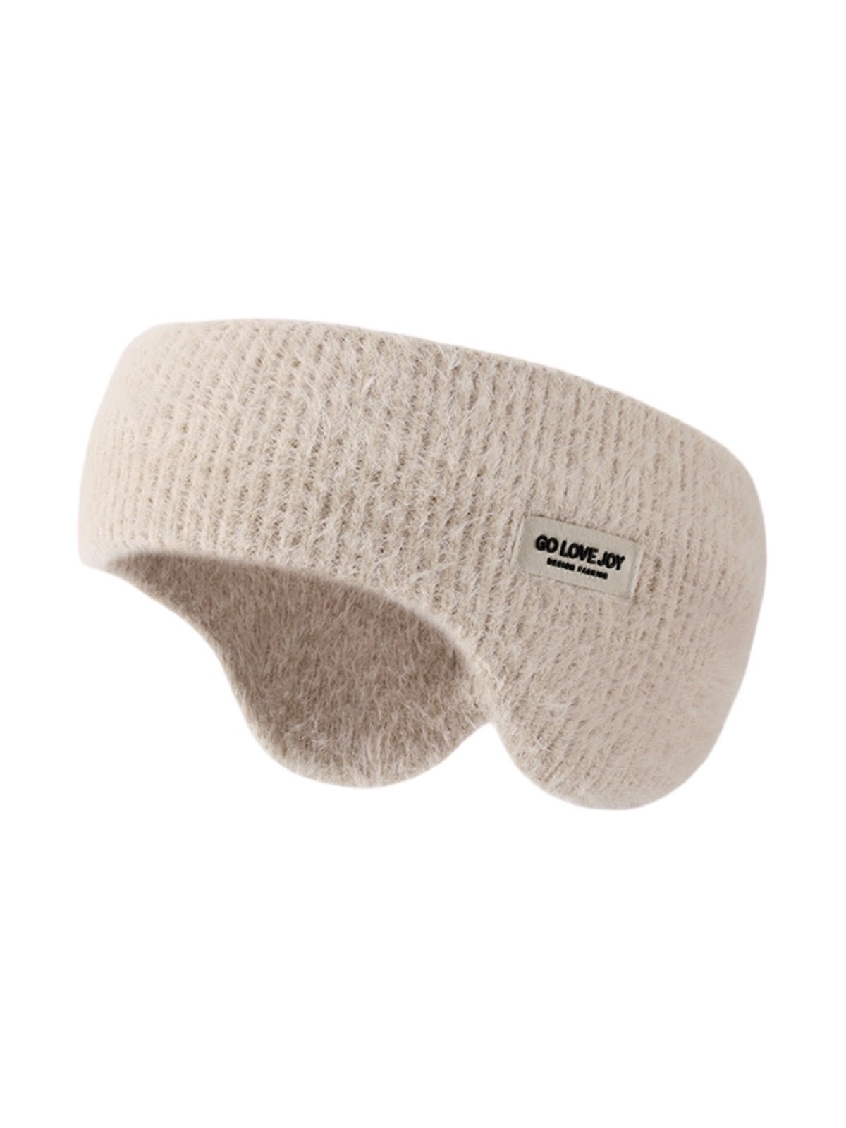 Cache - oreilles hiver doux, bandeau chaud, protection anti - froid, confort moelleux, accessoire de sport, style décontracté, modèle Sadire - Cache - oreilles - Beige