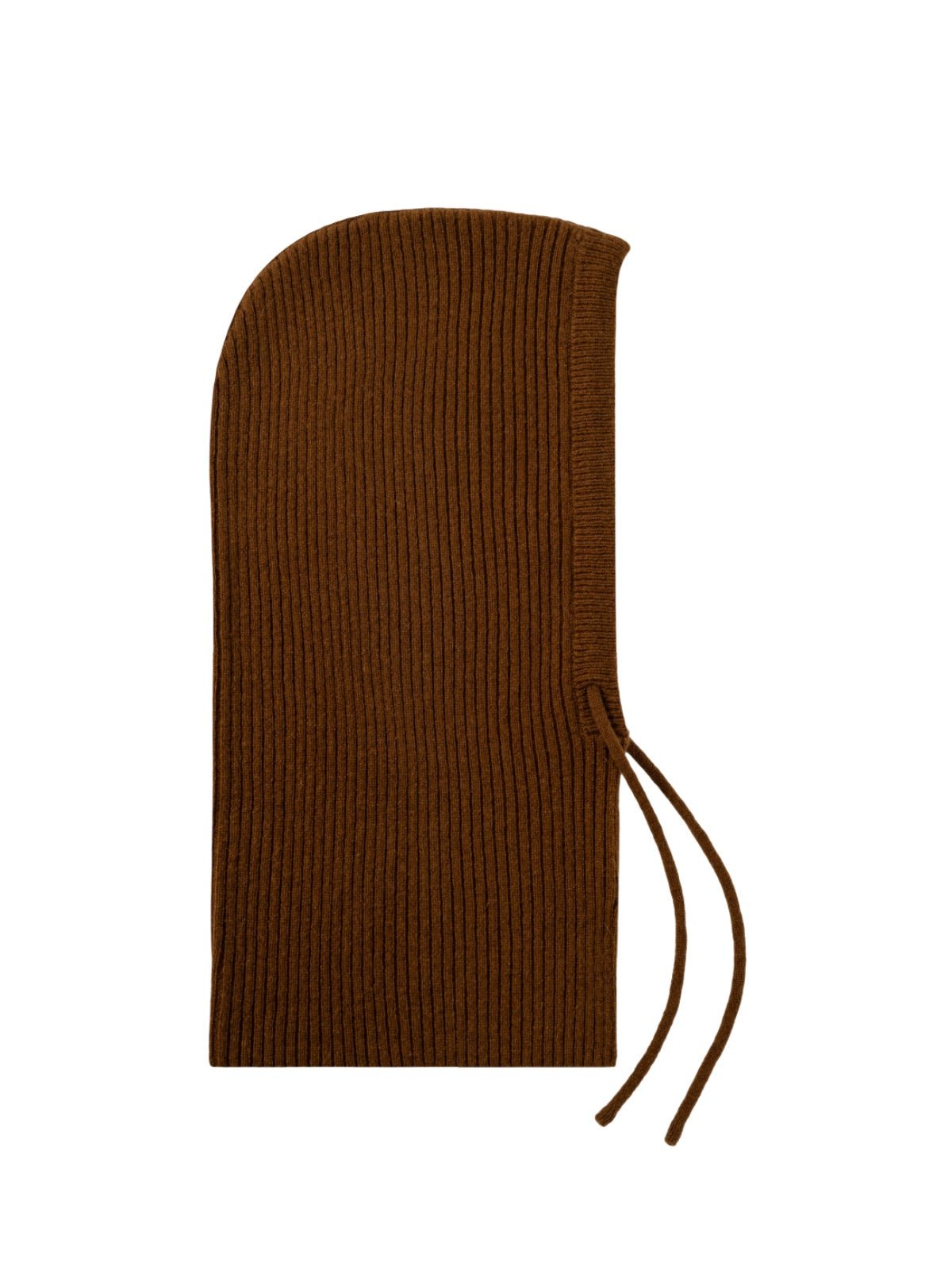 Cagoule en laine premium, bonnet balaclava femme hiver, cagoule tricotée douce, cache - cou chaud, capuche ajustable, modèle Sapharina - Écharpe - Marron