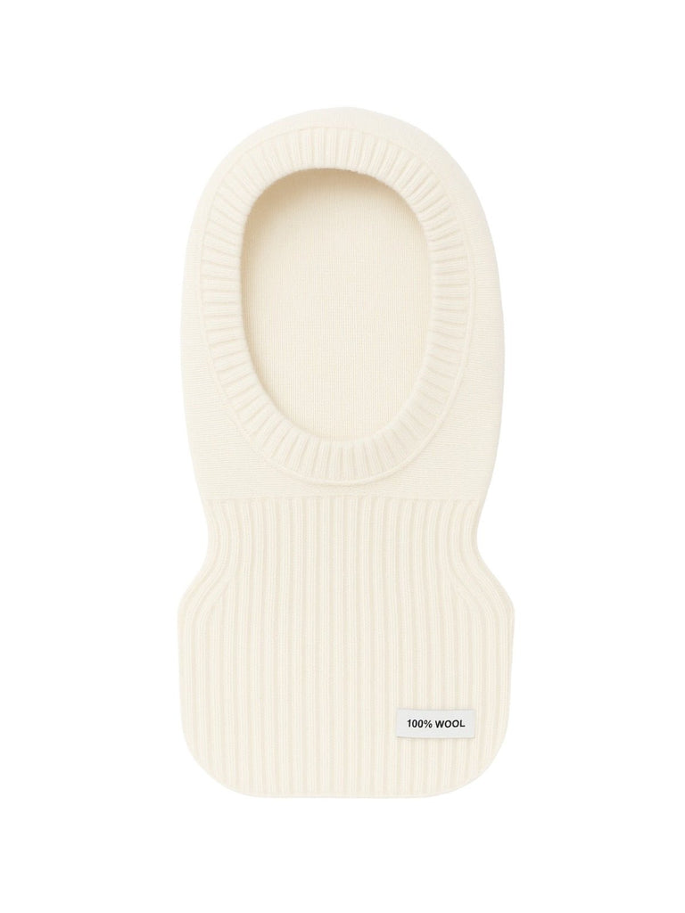 Cagoule femme laine mérinos, tricot doux et chaud, col intégré hiver, accessoire mode protection froid, bonnet cagoule chic, modèle Olise - Écharpe - Blanc