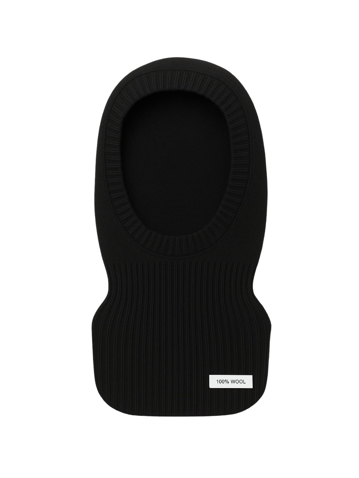 Cagoule femme laine mérinos, tricot doux et chaud, col intégré hiver, accessoire mode protection froid, bonnet cagoule chic, modèle Olise - Écharpe - Noir
