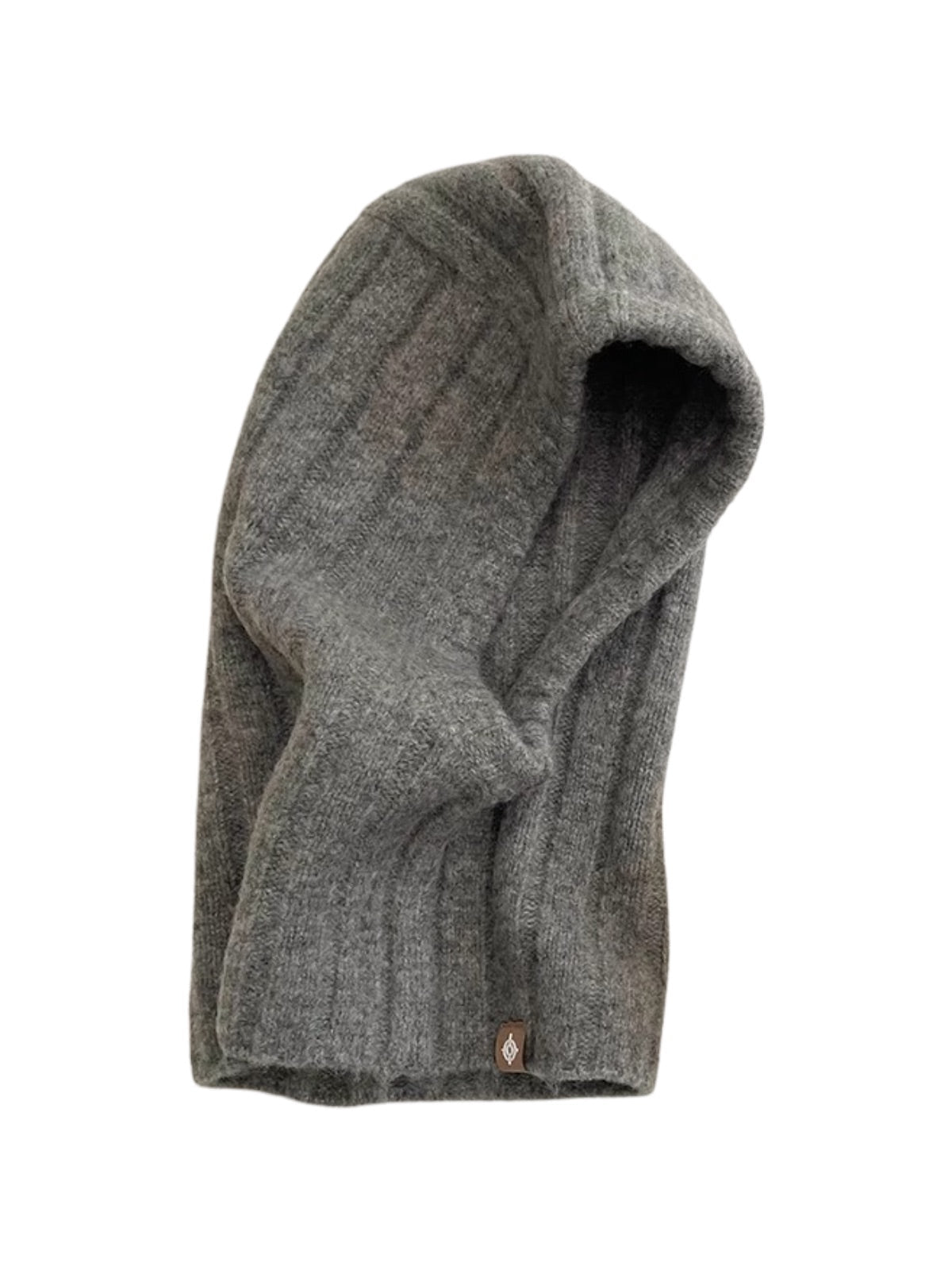 Cagoule tricotée en laine, cagoule femme hiver, cagoule unisexe chaude, balaclava douce, cagoule protectrice cou et tête, modèle Kissa - Écharpe - Gris