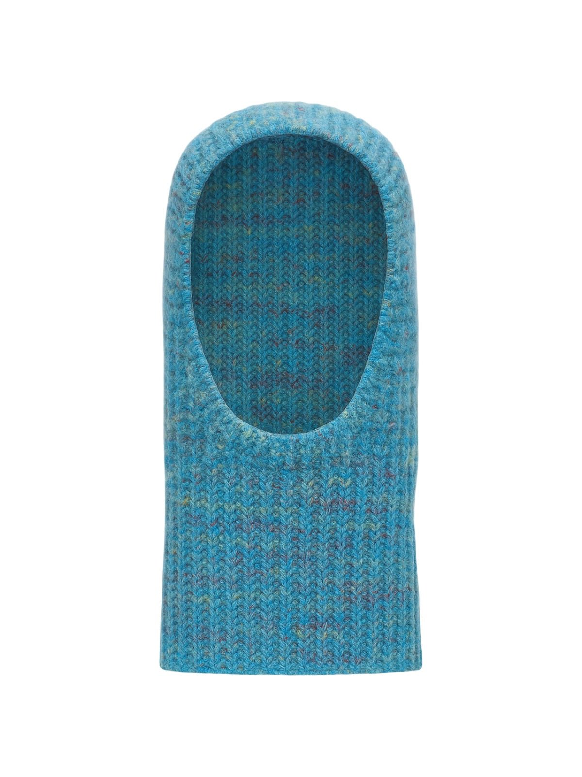 Cagoule tricotée femme hiver, cagoule en laine mélangée douce, capuche col intégrée, balaclava chaude, cagoule sans couture, bonnet cache - cou, modèle Békine - Écharpe - Bleu