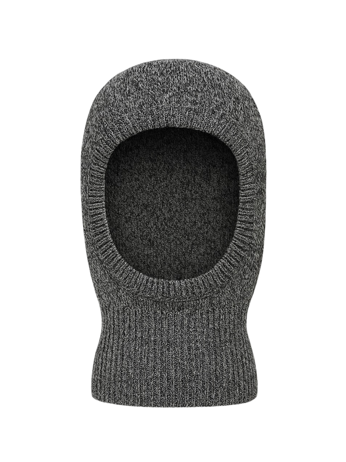 Cagoule tricotée laine et nylon, douce et chaude, bonnet balaclava hiver, design mixte, style streetwear, protection vent et froid, modèle Esmie - Écharpe - Gris