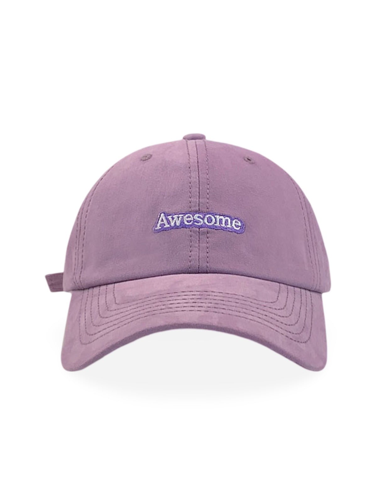 Casquette baseball coton brodée Awesome, ajustable, visière courbée, plusieurs couleurs, modèle Volin - Casquette - Violet