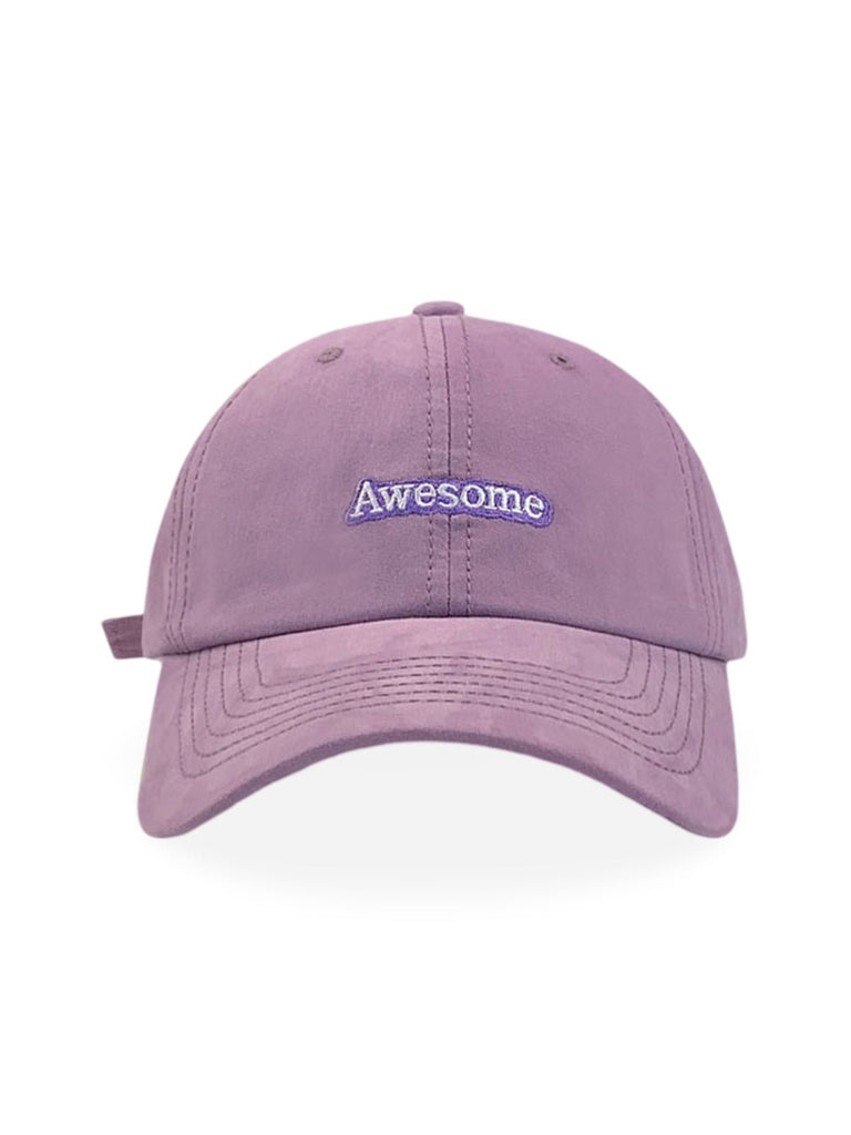 Casquette baseball coton brodée Awesome, ajustable, visière courbée, plusieurs couleurs, modèle Volin - Casquette - Violet