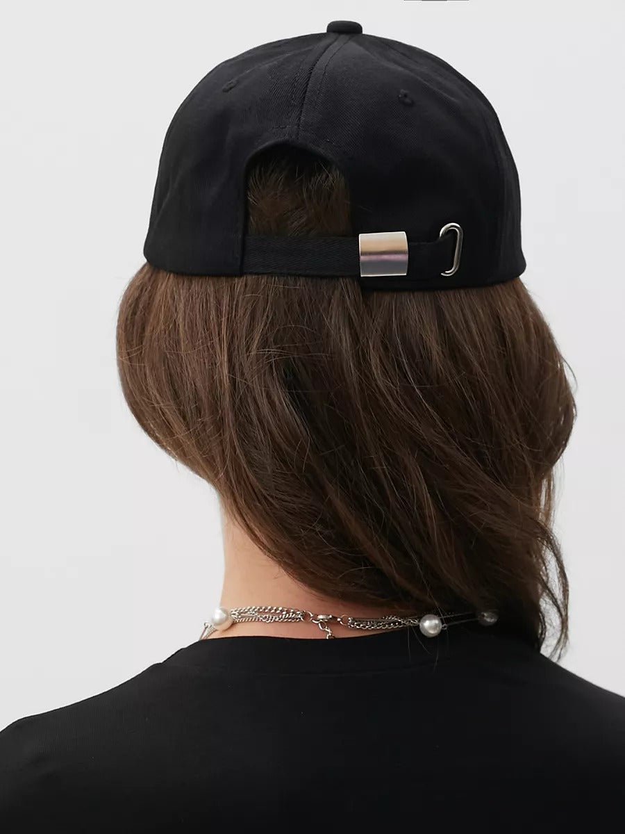 Casquette baseball coton brodée Awesome, ajustable, visière courbée, plusieurs couleurs, modèle Volin - Casquette - Noir