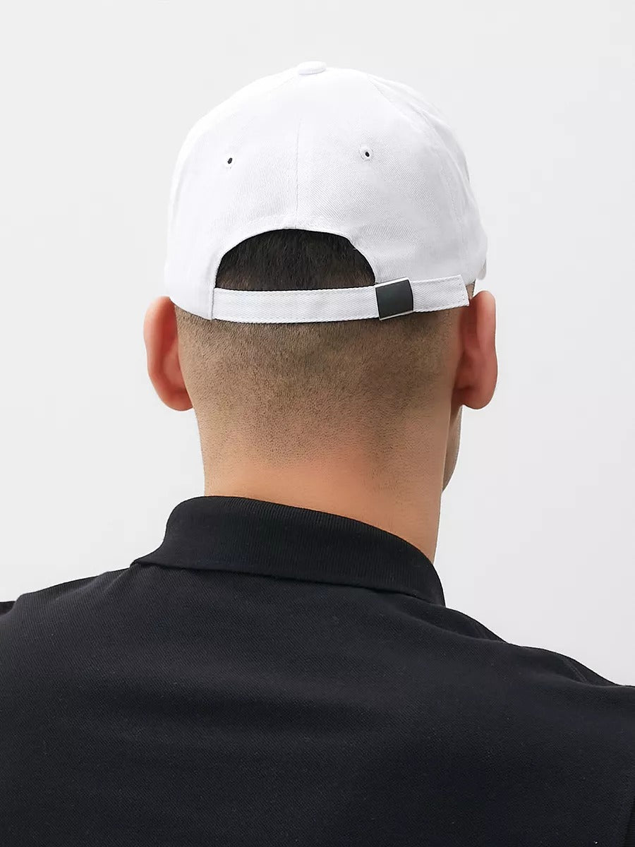 Casquette brodée Cruise, en coton, réglable, broderie minimaliste, visière courbée, style unisexe, modèle Cruise - Casquette - Blanc