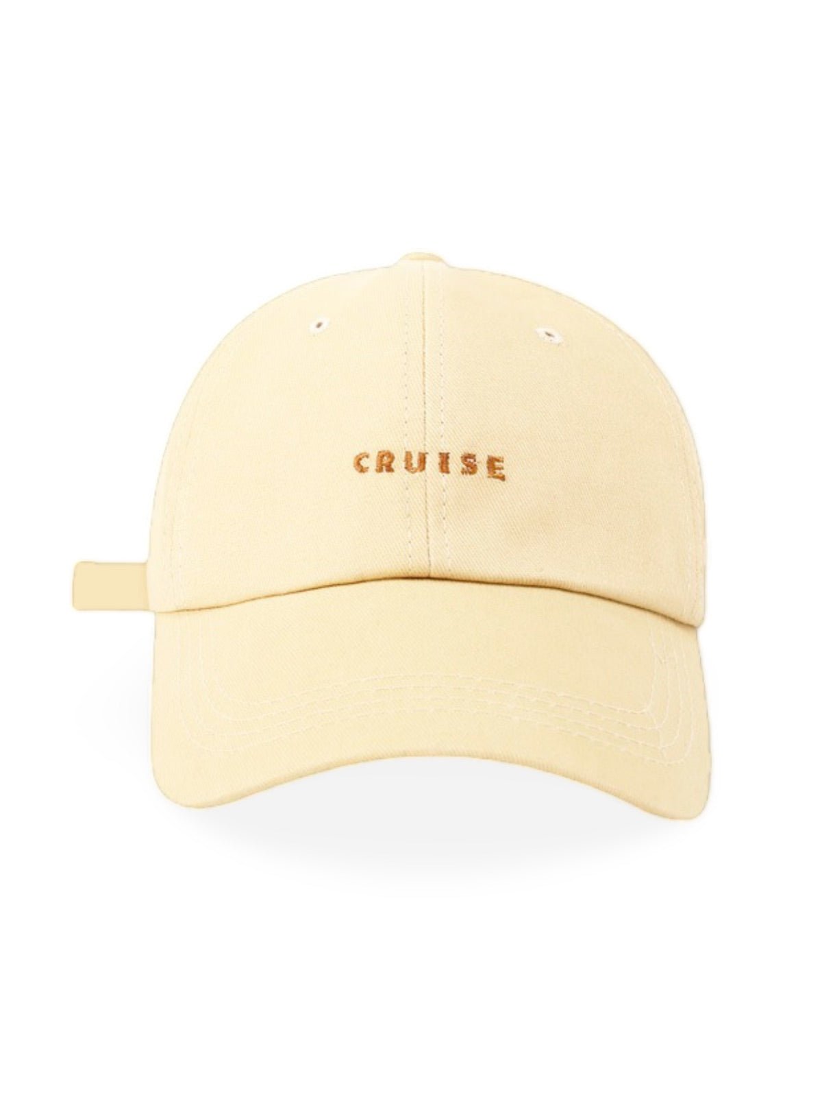 Casquette brodée Cruise, en coton, réglable, broderie minimaliste, visière courbée, style unisexe, modèle Cruise - Casquette - Beige