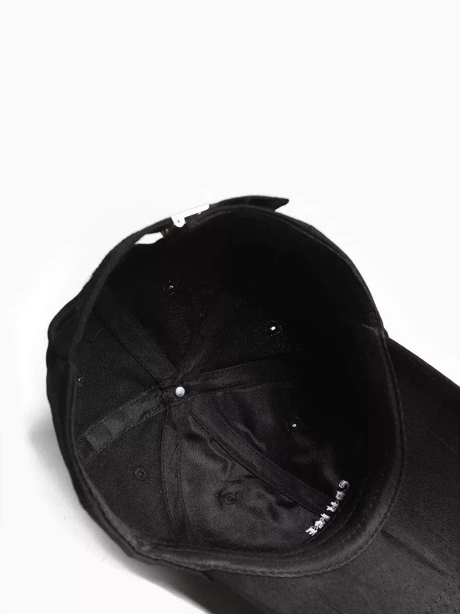Casquette brodée Cruise, en coton, réglable, broderie minimaliste, visière courbée, style unisexe, modèle Cruise - Casquette - Noir