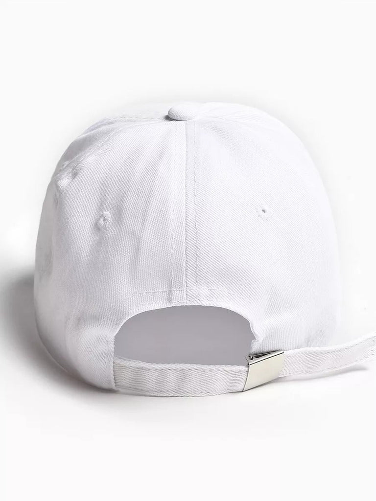 Casquette brodée Cruise, en coton, réglable, broderie minimaliste, visière courbée, style unisexe, modèle Cruise - Casquette - Blanc