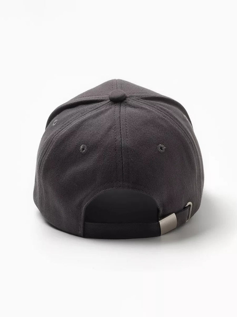 Casquette de baseball en coton brodée H, réglable, urbaine Y2K, mode été, modèle Toka - Casquette - Gris