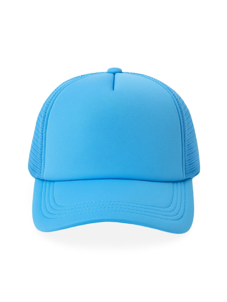 Casquette filet unie, légère et respirante, réglable, idéale pour l'été, modèle Quinn - Casquette - Bleu ciel