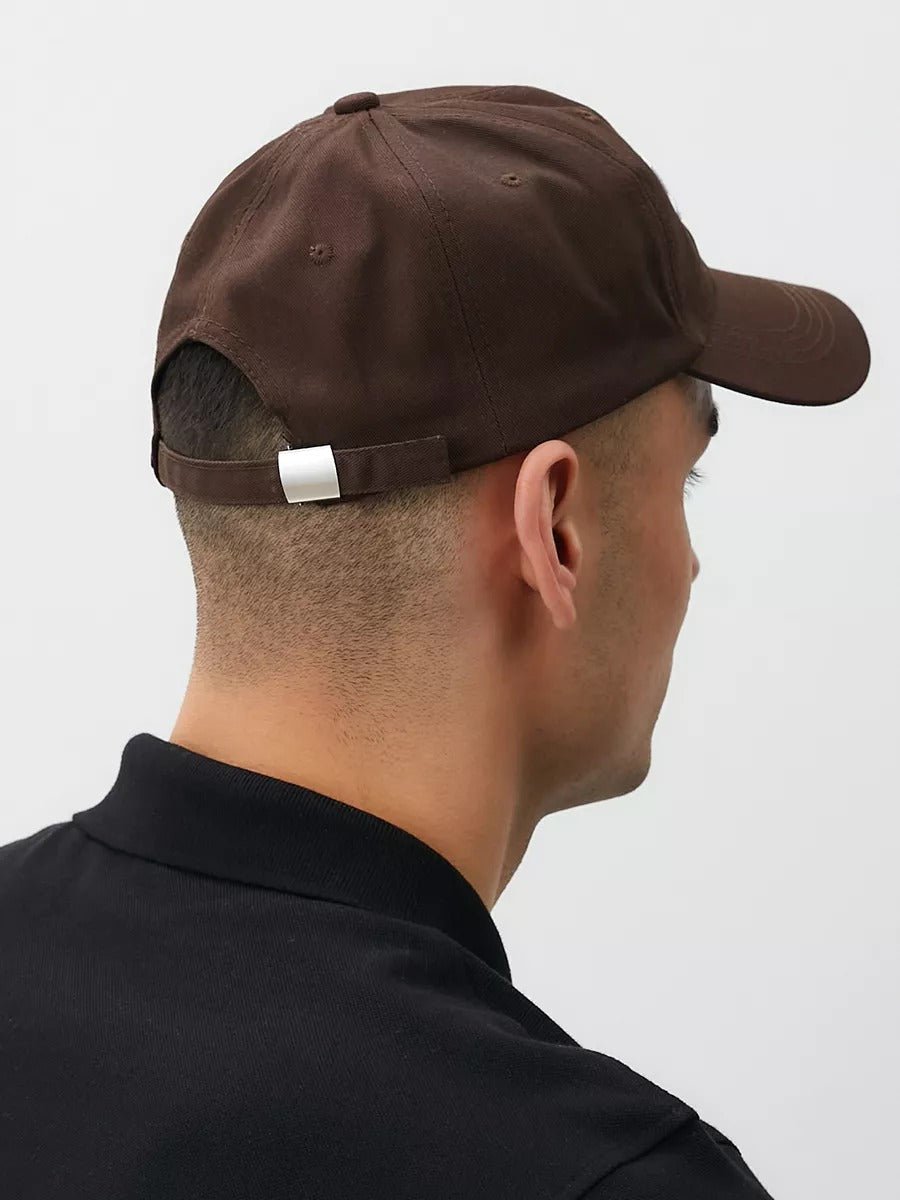 Casquette HEART brodée, coton respirant, visière courbée, ajustable, style urbain, modèle Hermi - Casquette - Marron