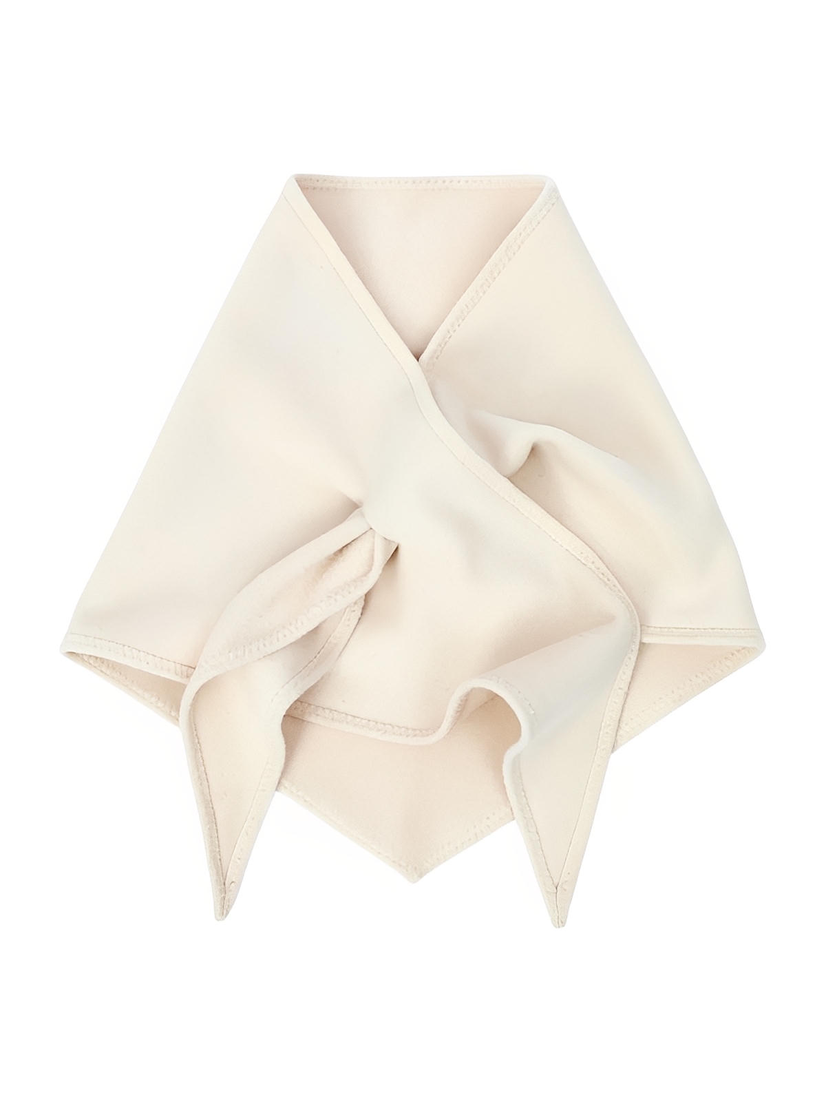 Châle triangle uni femme, écharpe douce hiver, châle chaud épaule, foulard grand format, accessoire mode minimaliste, modèle Azena - Châle - Blanc