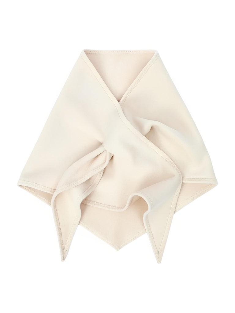 Châle triangle uni femme, écharpe douce hiver, châle chaud épaule, foulard grand format, accessoire mode minimaliste, modèle Azena - Châle - Blanc