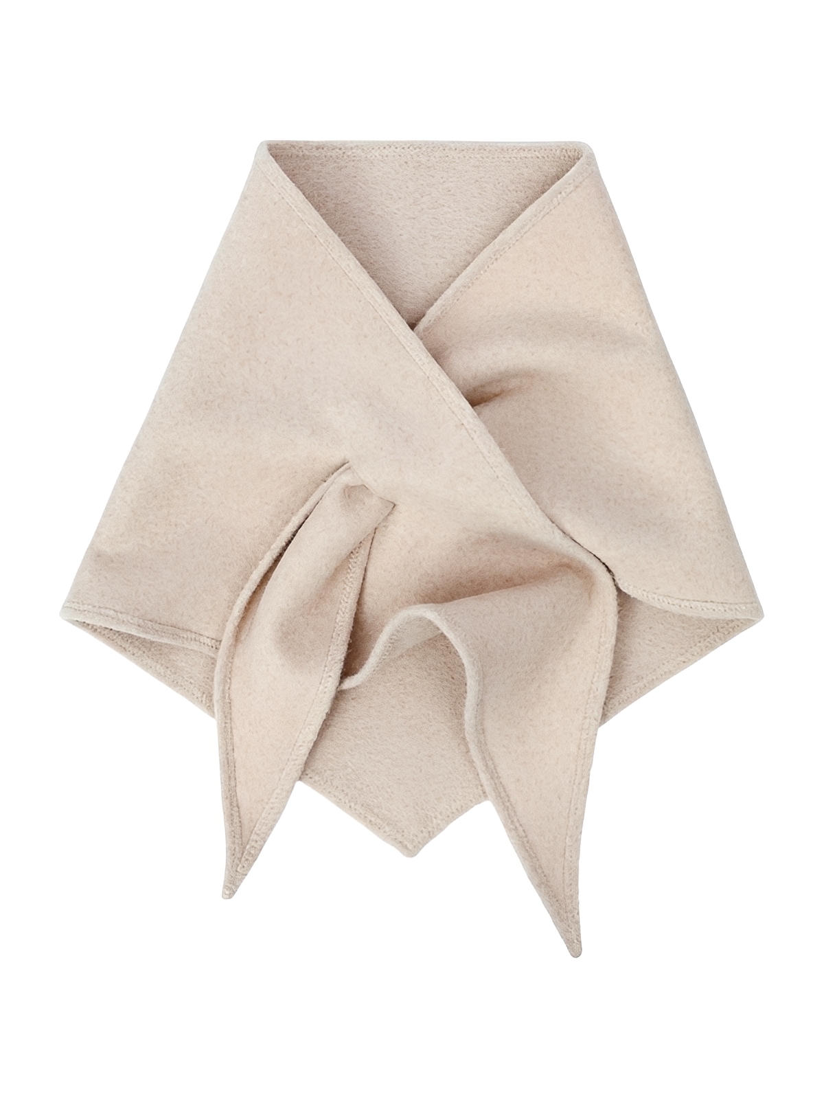 Châle triangle uni femme, écharpe douce hiver, châle chaud épaule, foulard grand format, accessoire mode minimaliste, modèle Azena - Châle - Beige