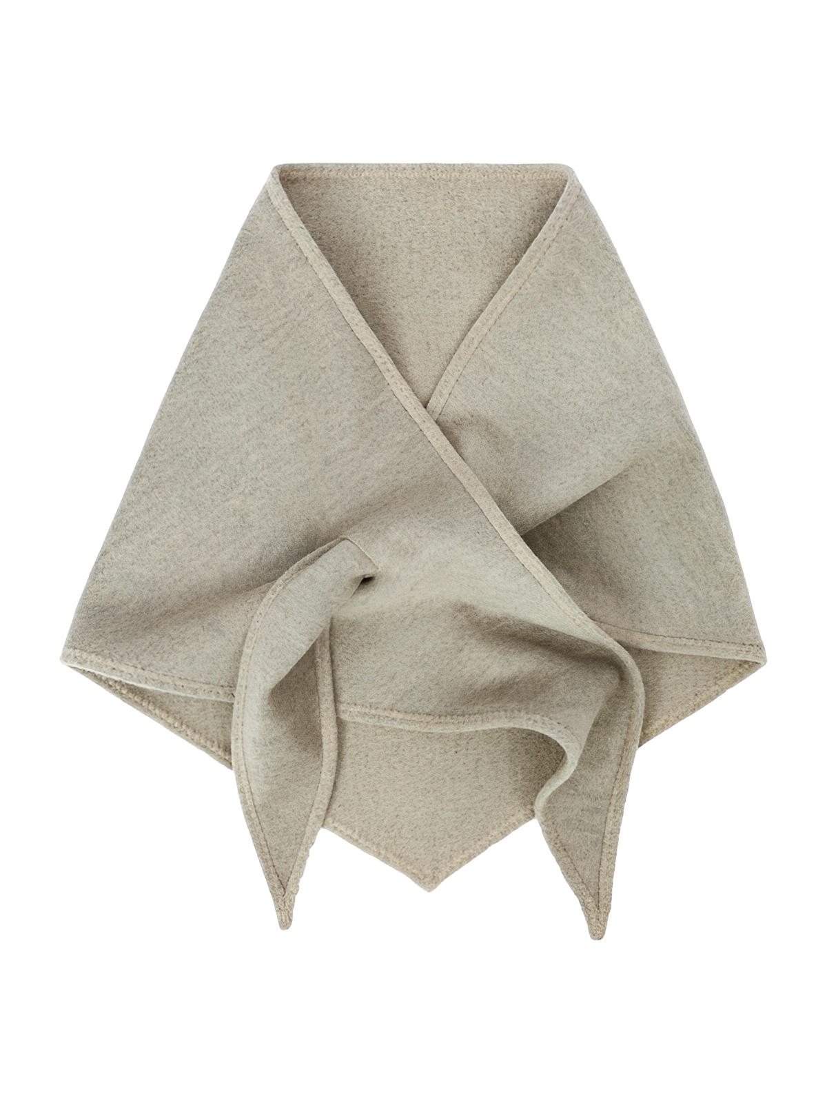 Châle triangle uni femme, écharpe douce hiver, châle chaud épaule, foulard grand format, accessoire mode minimaliste, modèle Azena - Châle - Taupe