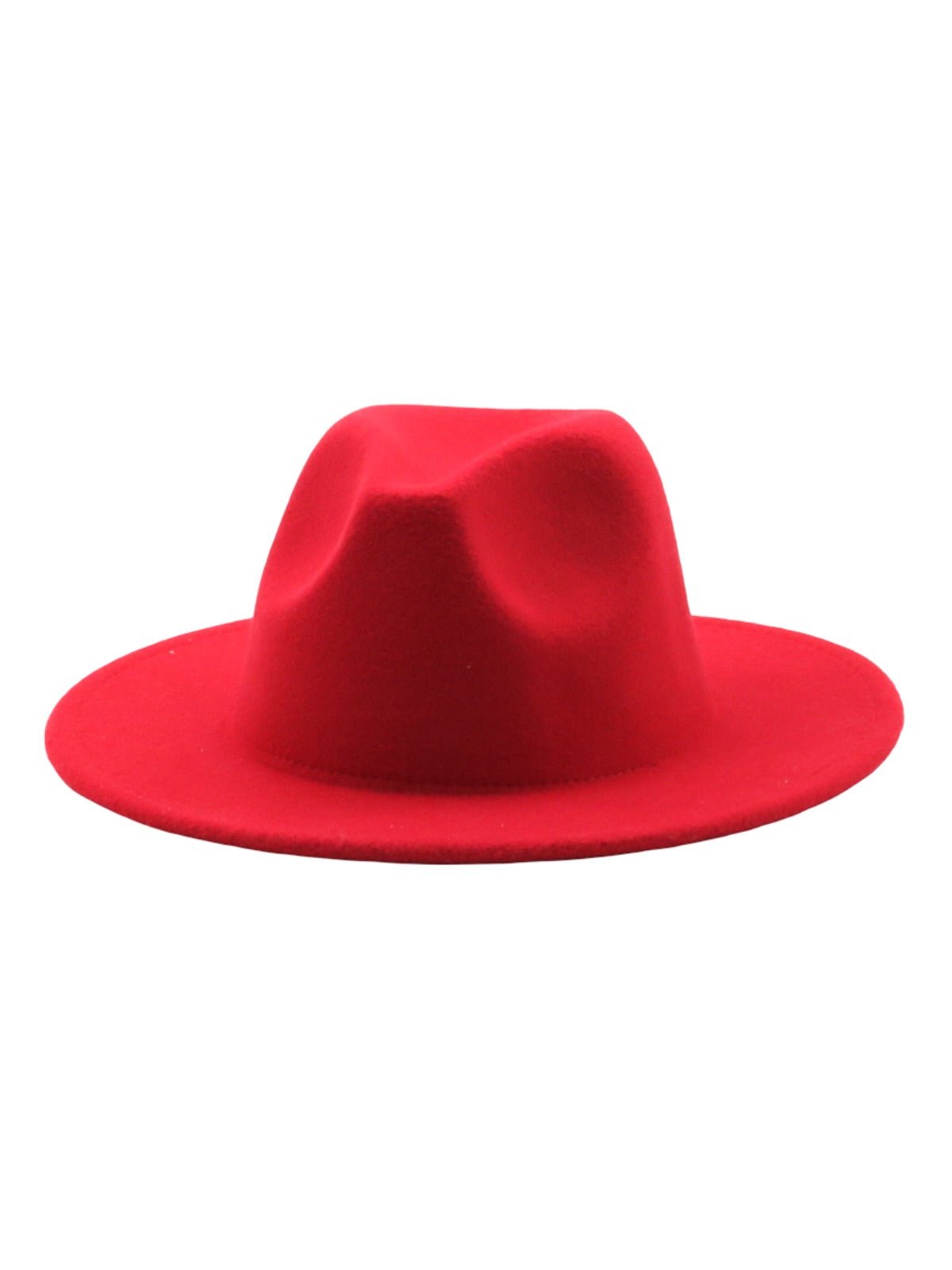 Chapeau feutre unisexe, fedora large bord, réglable bande intérieure, protection solaire UPF50+, feutre léger sans doublure, style urbain chic, modèle Nirma - Chapeau de paille - Rouge