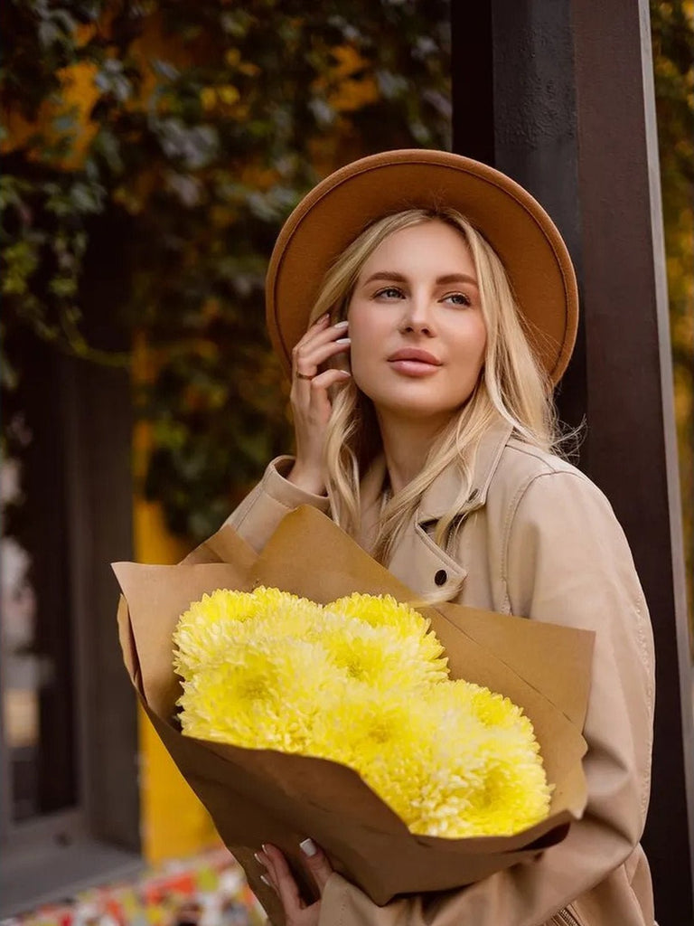 Chapeau feutre unisexe, fedora large bord, réglable bande intérieure, protection solaire UPF50+, feutre léger sans doublure, style urbain chic, modèle Nirma - Chapeau de paille - Camel