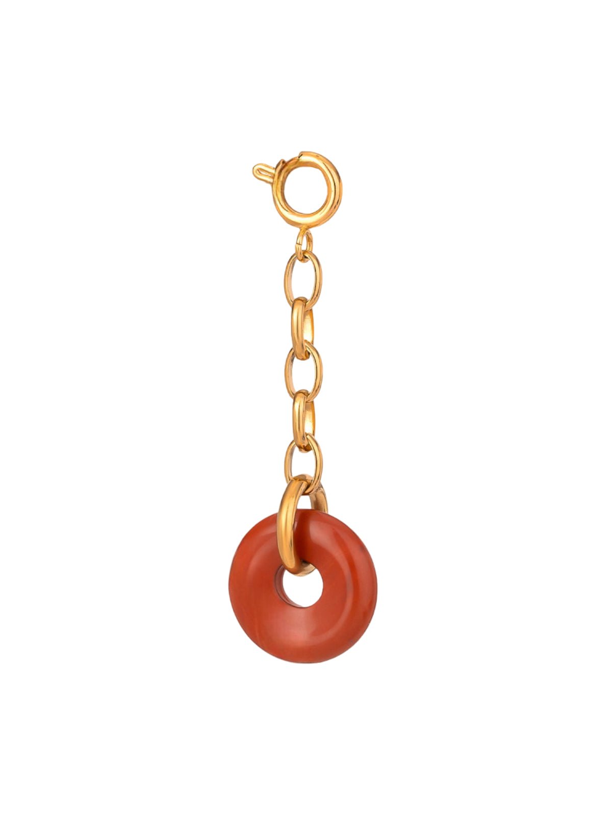Charm bikini, pendentif agate rouge, bijou waterproof, acier inoxydable doré, accessoire de plage, modèle Maribel - charms -