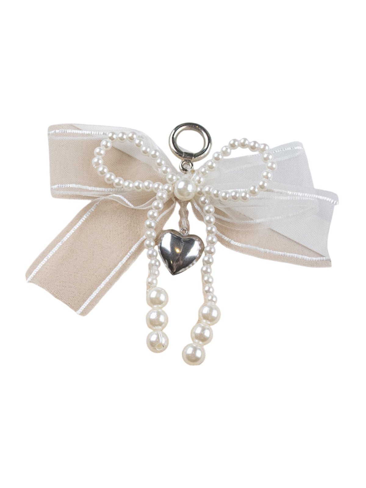 Charm pendentif perles, nœud papillon dentelle, bijou décoratif chaussures ou sac, accessoire perlé chic, breloque amovible féminine, modèle Rinza - charms - Style 4