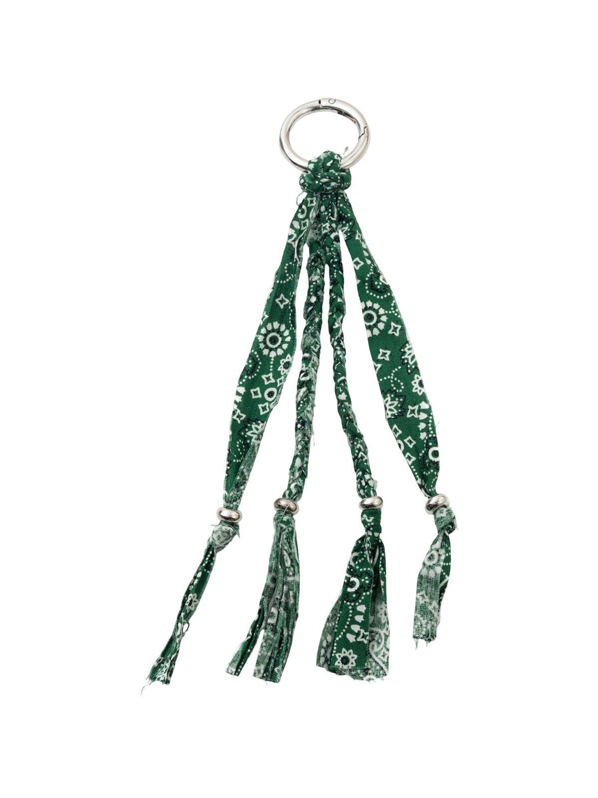 Charms colorés pour chaussures et sac, accessoires à franges en tissu, anneau métallique, style bohème, bijou de sac, modèle Playba - charms - Vert
