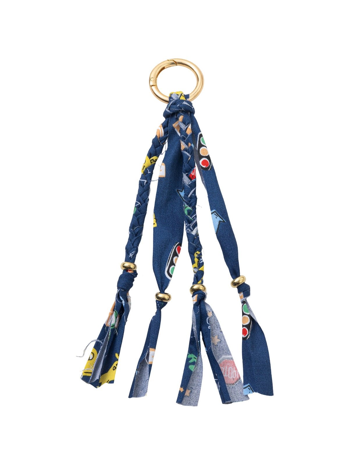 Charms colorés pour chaussures et sac, accessoires à franges en tissu, anneau métallique, style bohème, bijou de sac, modèle Playba - charms - Bleu
