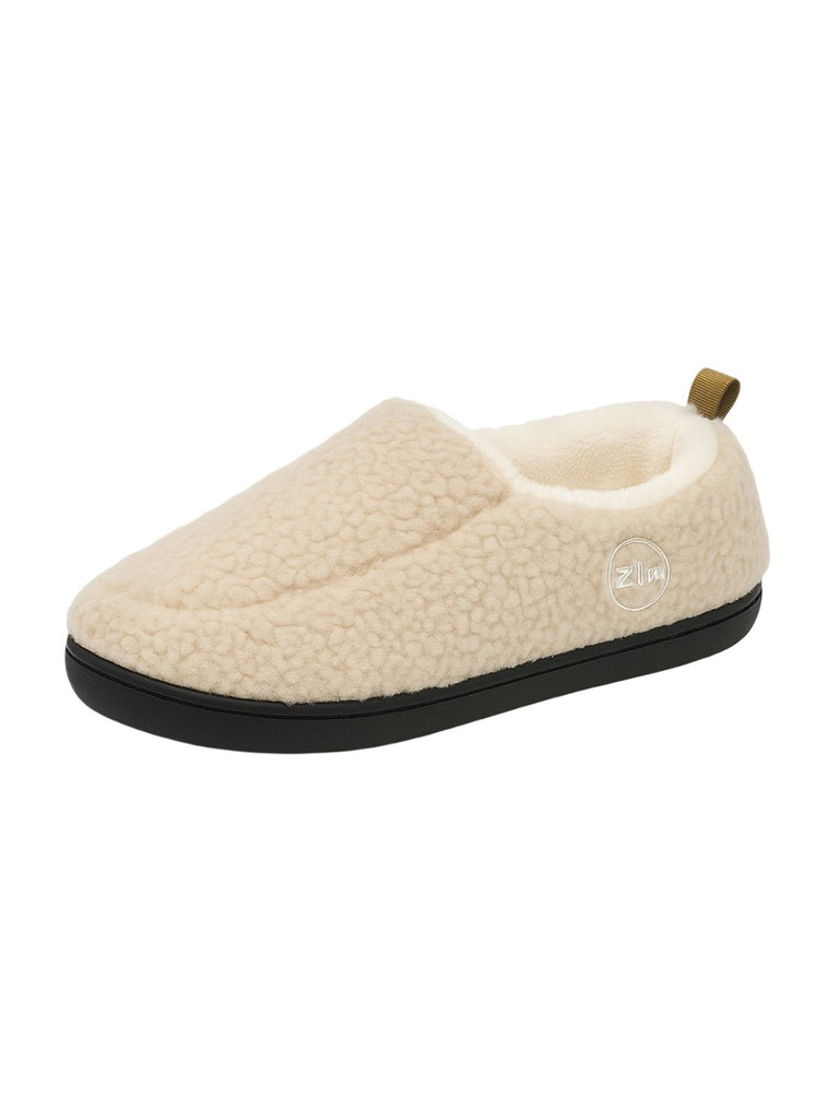 Chaussons d’hiver chaud, pantoufles fourrées confort, chaussons antidérapants maison, chaussures cocooning intérieur, modèle Wand - Chaussons - Beige XXS