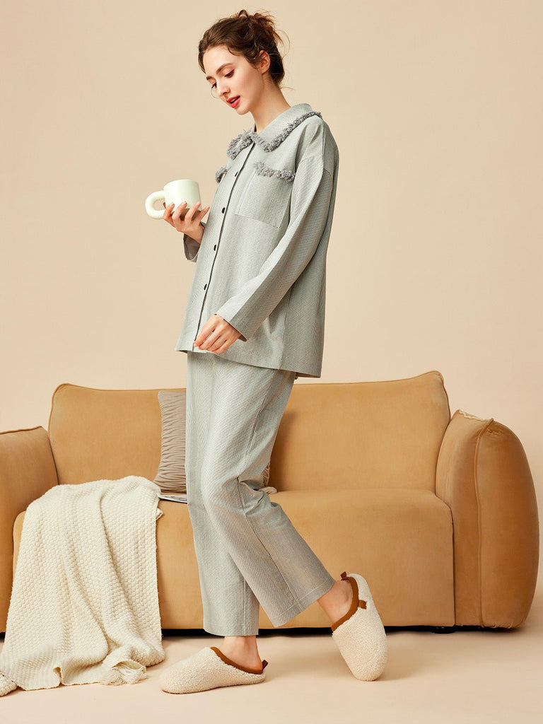 Chaussons d’hiver fourrés, chaussons chauds confort, pantoufles maison antidérapantes, chaussons unisexes, chaussons intérieurs doux, mules cocooning, modèle Équita - Chaussons - Blanc XS