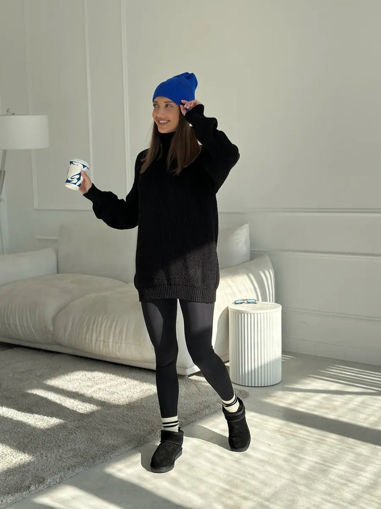 Chaussons femme hiver, chaussons fourrés chauds d'intérieurs antidérapants, bottines courtes confort, modèle Nezdine - Chaussons - Noir 3XS