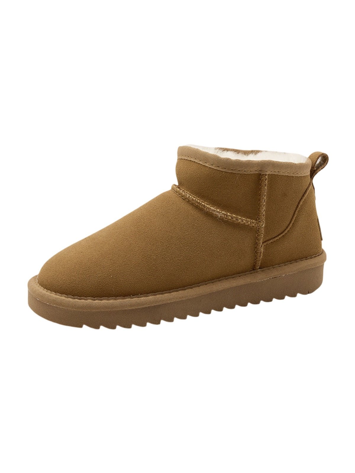 Chaussons femme hiver, chaussons fourrés chauds d'intérieurs antidérapants, bottines courtes confort, modèle Nezdine - Chaussons - Beige 3XS