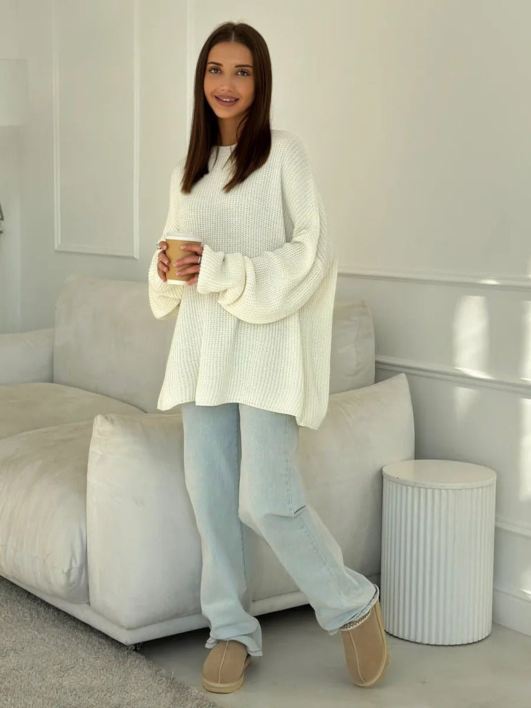 Chaussons femme hiver, chaussons fourrés laine pour l'hiver, chaussons semelle épaisse, confort maison, basket d'hiver, modèle Sinda - Chaussons - Beige 3XS