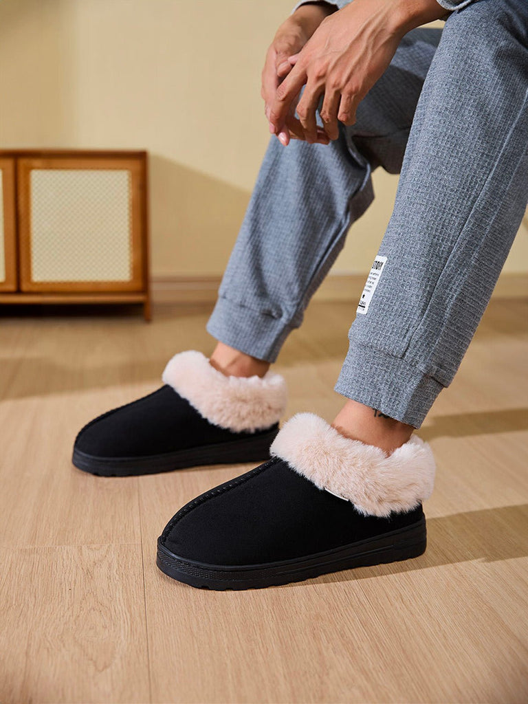 Chaussons hiver fourrés, intérieur doux, semelle antidérapante, confort thermique, style unisexe, couleurs variées, modèle Spridz - Chaussons - Camel XXS