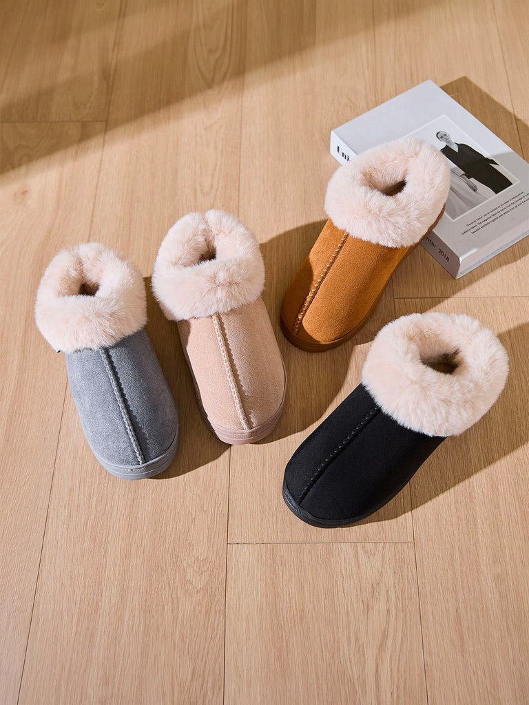 Chaussons hiver fourrés, intérieur doux, semelle antidérapante, confort thermique, style unisexe, couleurs variées, modèle Spridz - Chaussons - Camel XXS