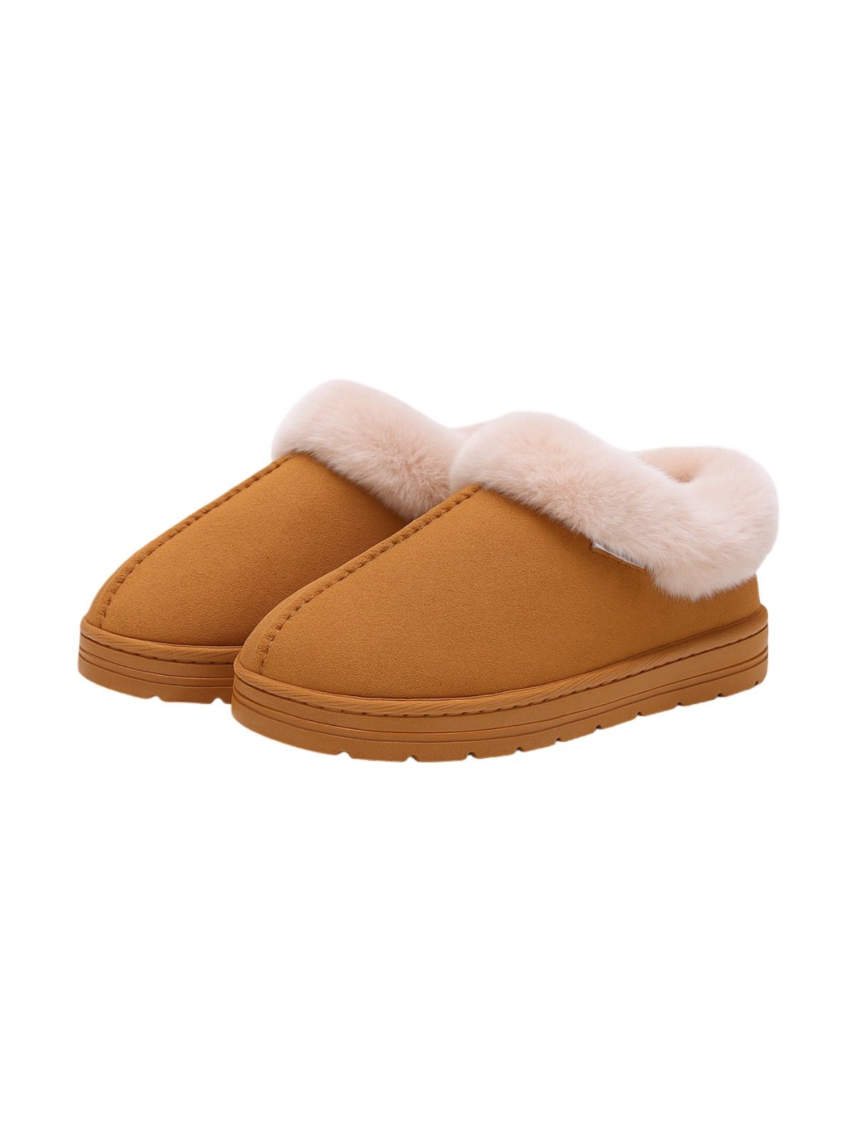 Chaussons hiver fourrés, intérieur doux, semelle antidérapante, confort thermique, style unisexe, couleurs variées, modèle Spridz - Chaussons - Camel XXS