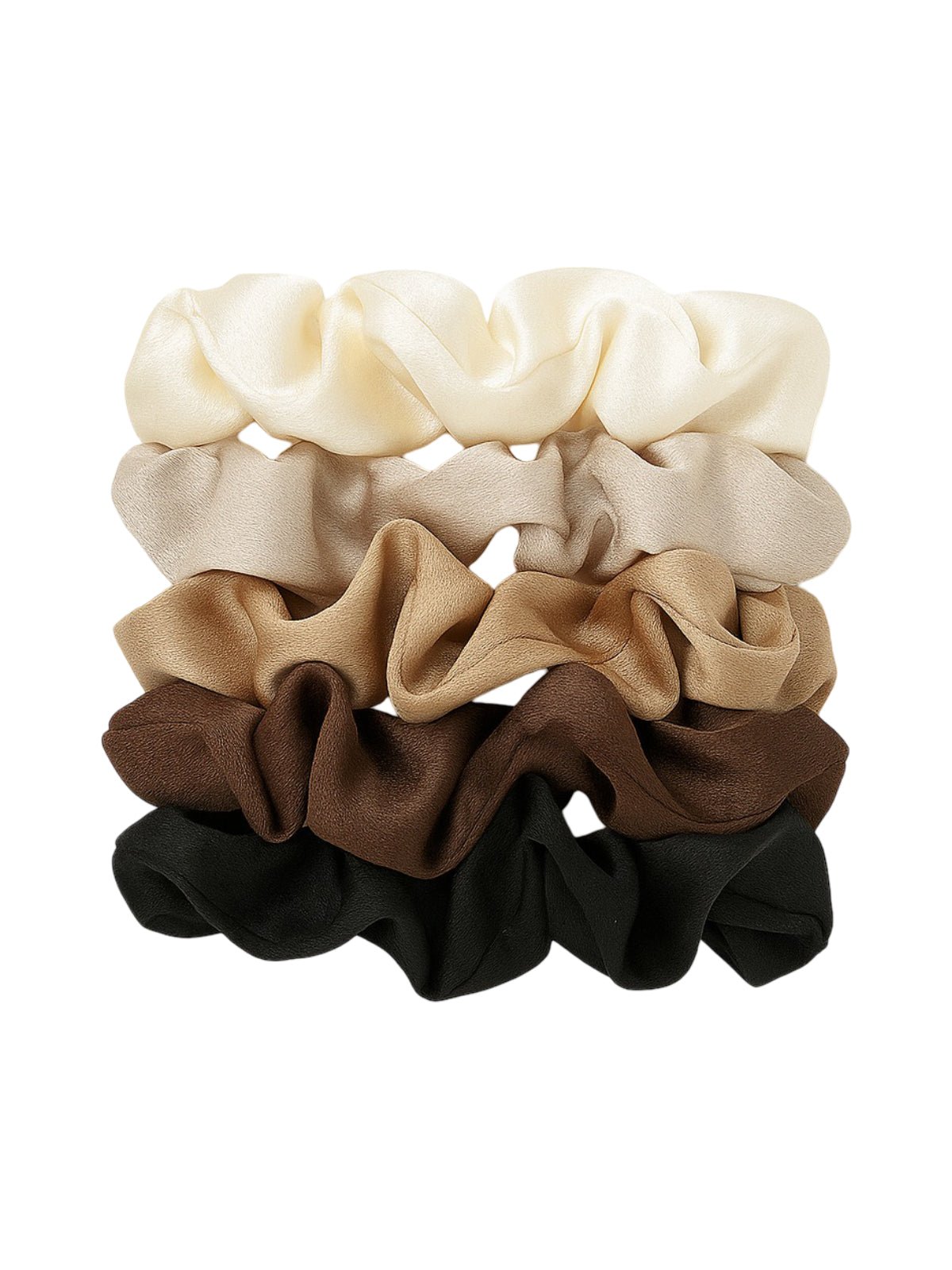 Chouchou cheveux imitation soie, chouchou satiné femme, accessoires cheveux doux, lot élastiques cheveux, chouchou volumineux, modèle Sakare - Chouchou - Multicolore