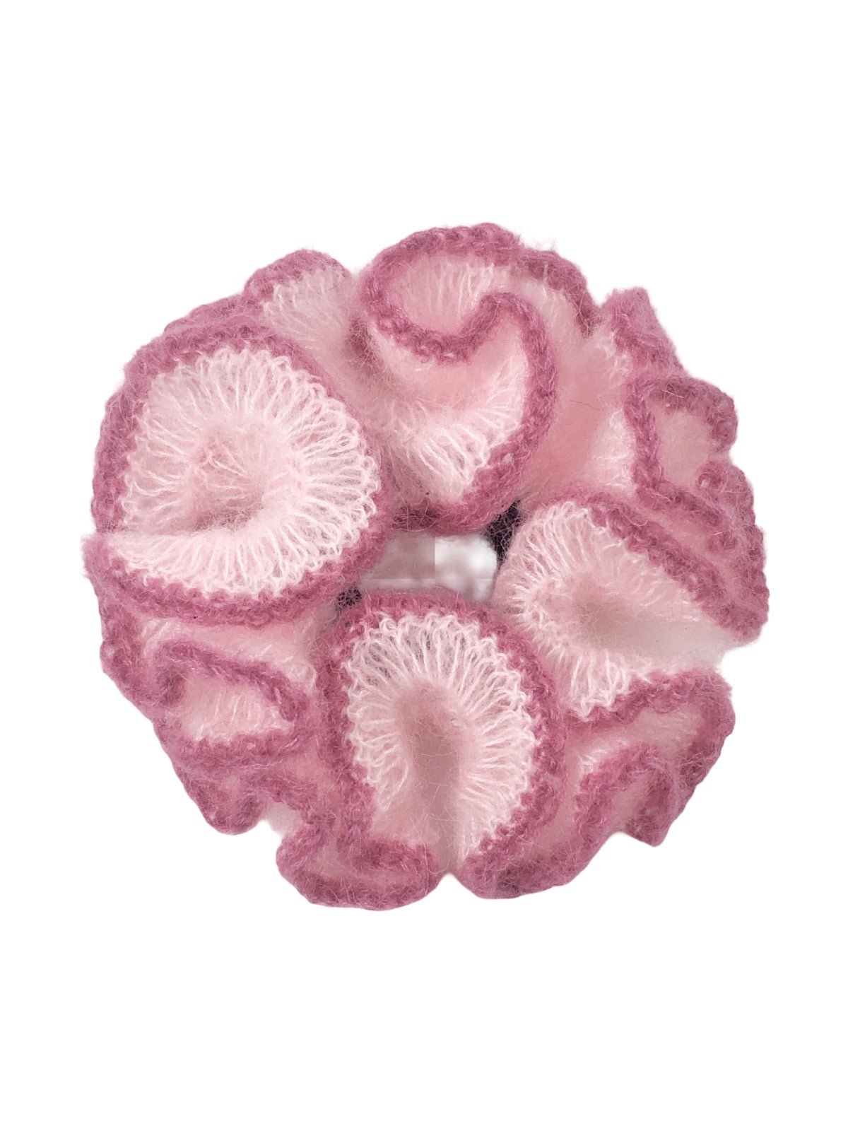 Chouchou mohair, chouchou volumineux, chouchou coloré, accessoire cheveux doux, élastique cheveux femme, modèle Pastine - Chouchou - Rose