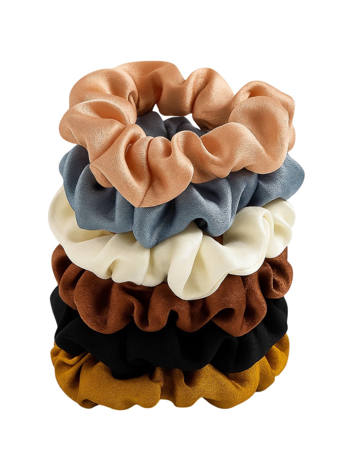 Chouchous cheveux satin, élastique cheveux femme, lot chouchous colorés, accessoire coiffure, attache cheveux doux, modèle Osiris - Chouchou - Multicolore