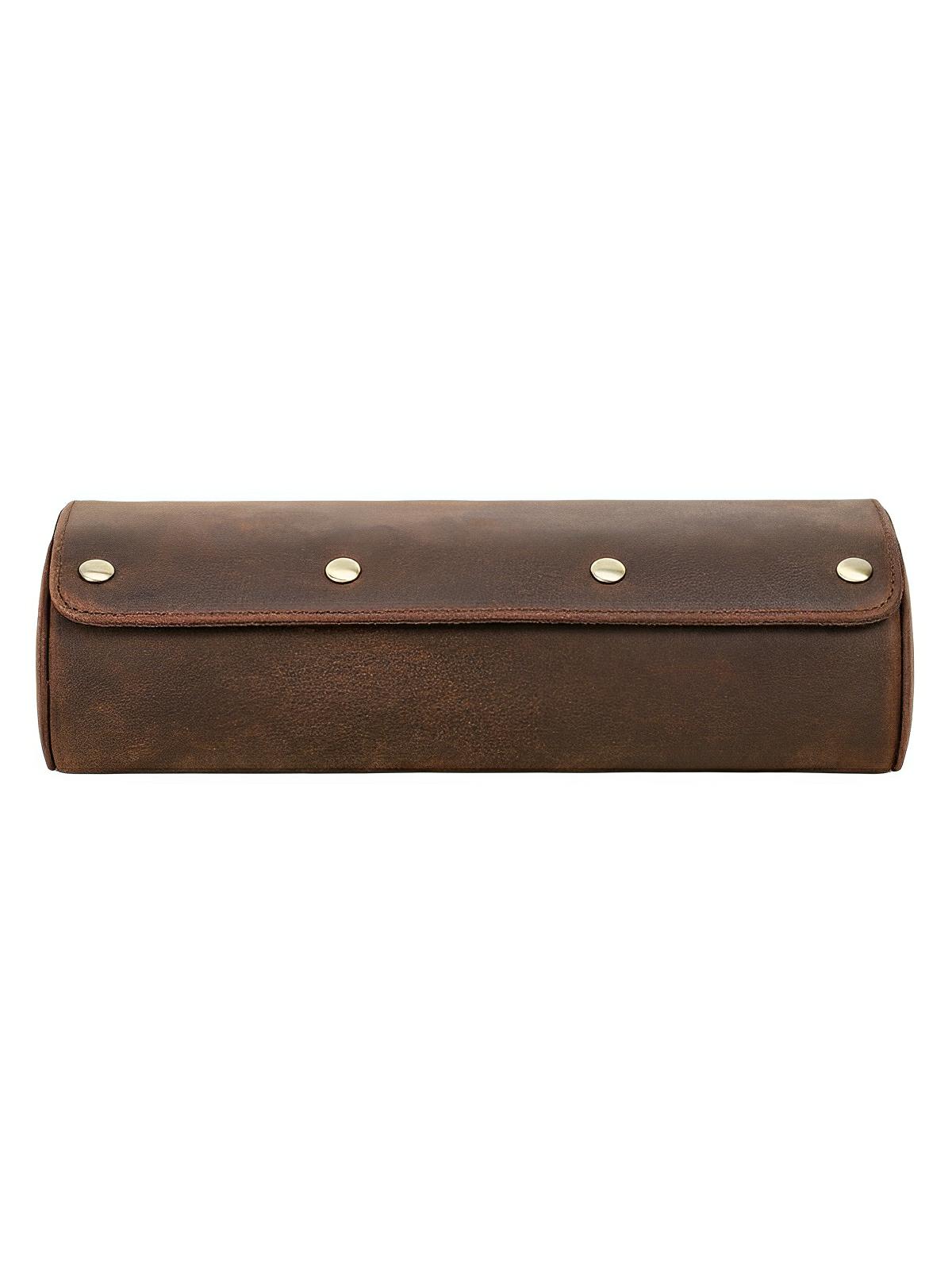 Coffret à montres, en cuir, aspect distingué, modèle Hugues - Coffret - Marron