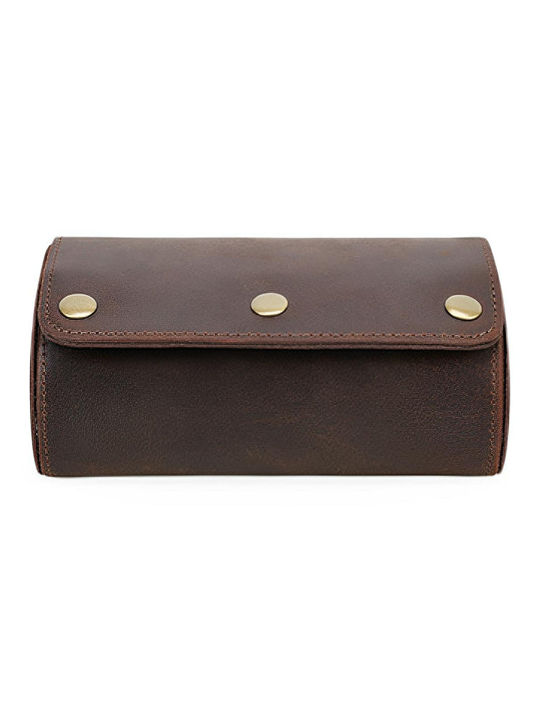 Coffret à montres, en cuir, double capacité, modèle Clarus - Coffret - Café